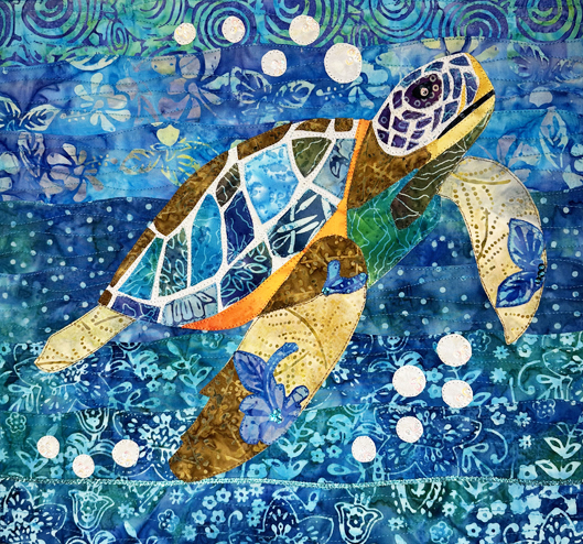 Sea Turtle AppliQuilt Art