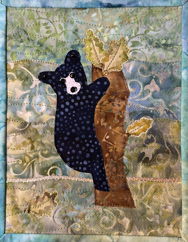 Tiny Bear Cub AppliQuilt Art