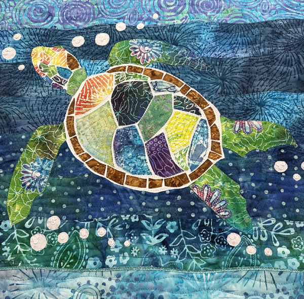Sea Turtle AppliQuilt Art