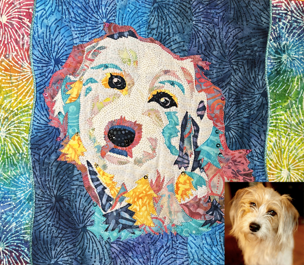 Terrier Mix AppliQuilt Art