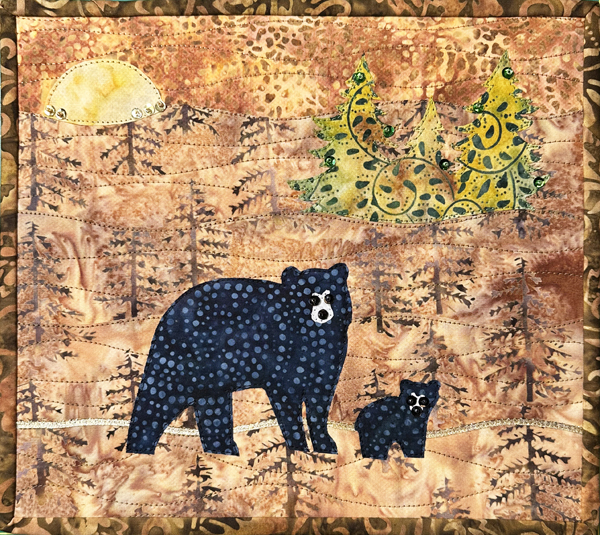 Small Mama Black Bear and Baby