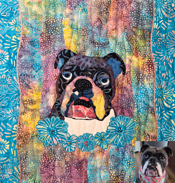 Bulldog AppliQuilt Art