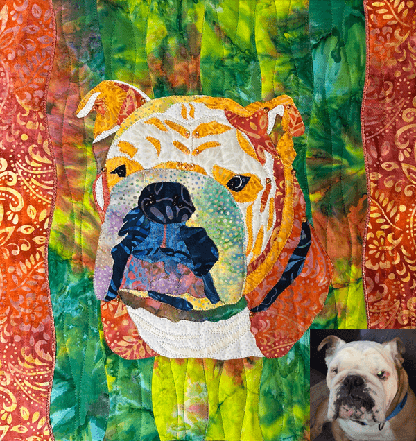 Bulldog AppliQuilt Art