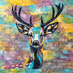 rainbow buck AppliQuilt Art