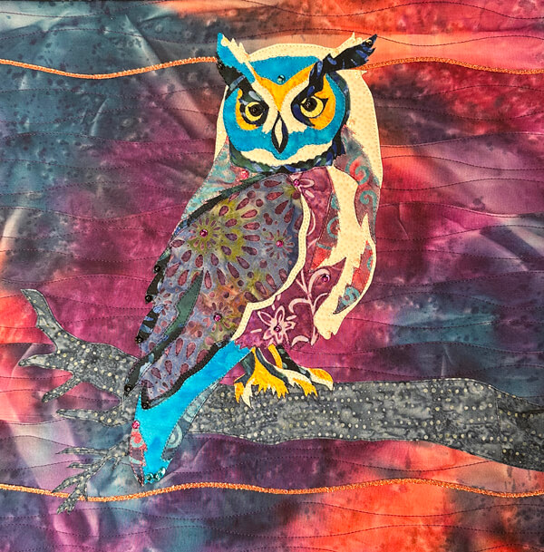 Owl AppliQuilt Art