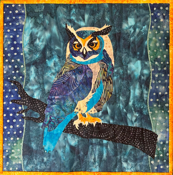 Night Owl AppliQuilt Art
